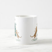 Weihnachtsbaum und Niedliche Tiger Kaffeetasse (Mittel)