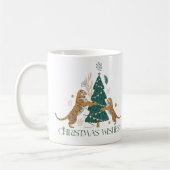 Weihnachtsbaum und Niedliche Tiger Kaffeetasse (Links)