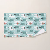 Weihnachtsbaum und niedliches Lammmuster Badhandtuch Set (Handtuch)