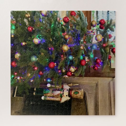 Weihnachtsbaum und Nutcracker, festlich Puzzle (Horizontal)