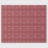 Weihnachtsbaum und Ornament gewebt rot Geschenkpapier (Flach)