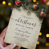 Weihnachtsbaum und Ornamente Weihnachtsbüros Party Einladung