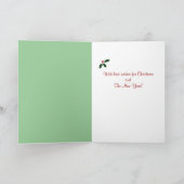 Weihnachtsbaum und Panda-Cartoon Feiertagskarte (Innenseite)