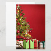 Weihnachtsbaum und Parzellen Briefpapier (Vorne/Hinten)