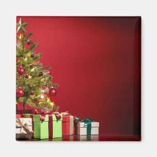 Weihnachtsbaum und Parzellen Magnet