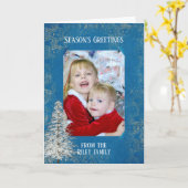 Weihnachtsbaum und personalisiertes Foto Karte (Gelbe Blume)