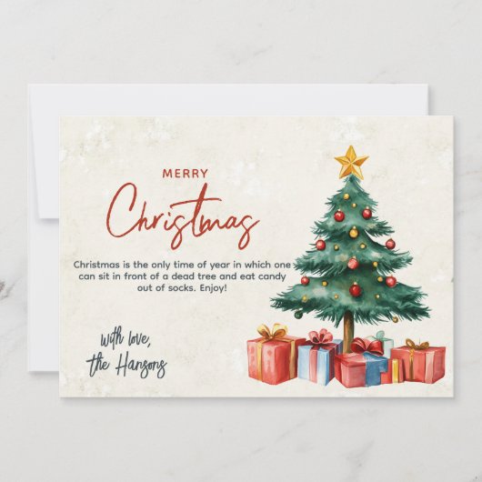 Weihnachtsbaum und präsentiert frohe Weihnachten C (Vorderseite)