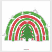 Weihnachtsbaum und Regenbogen | IMITATE Aufkleber (Blatt)