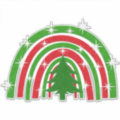 Weihnachtsbaum und Regenbogen | IMITATE Aufkleber (Vorderseite)