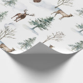 Weihnachtsbaum und Rentier Geschenkpapier (Ecke)