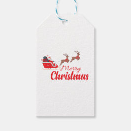 Weihnachtsbaum und Rentiere Geschenkanhänger