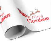 Weihnachtsbaum und Rentiere Geschenkpapier (Rolleneckpunkt)