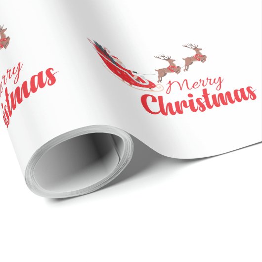 Weihnachtsbaum und Rentiere Geschenkpapier (Rolleneckpunkt)