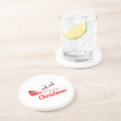 Weihnachtsbaum und Rentiere Getränkeuntersetzer (Seite)