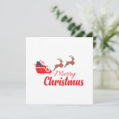 Weihnachtsbaum und Rentiere Karte (Stehend Vorderseite)