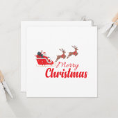 Weihnachtsbaum und Rentiere Karte (Vorderseite/Rückseite Beispiel)
