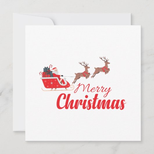 Weihnachtsbaum und Rentiere Karte (Vorderseite)