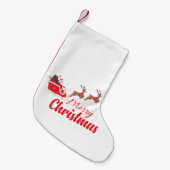 Weihnachtsbaum und Rentiere Kleiner Weihnachtsstrumpf (Vorderansicht (hängend))