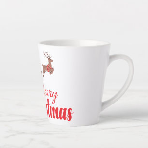 Weihnachtsbaum und Rentiere Milchtasse