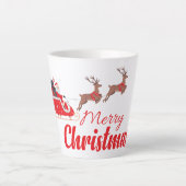 Weihnachtsbaum und Rentiere Milchtasse (Vorderseite)