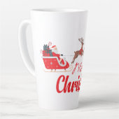 Weihnachtsbaum und Rentiere Milchtasse (Linke Ecke)