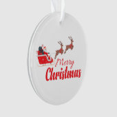 Weihnachtsbaum und Rentiere Ornament (Vorderseite)