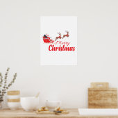 Weihnachtsbaum und Rentiere Poster (Küche)