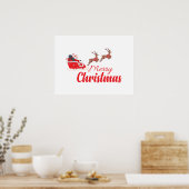 Weihnachtsbaum und Rentiere Poster (Küche)