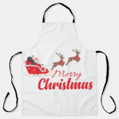 Weihnachtsbaum und Rentiere Schürze (Vorderseite)
