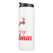 Weihnachtsbaum und Rentiere Thermosbecher (Nach rechts gedreht)
