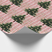 Weihnachtsbaum und Rote Bogen Wrapping Paper Geschenkpapier (Ecke)