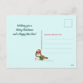 Weihnachtsbaum und Sable Sheltie Urlaub Postkarte (Rückseite)