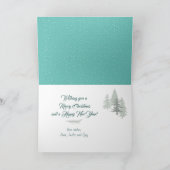 Weihnachtsbaum und Sable Sheltie Weihnachtskarte Feiertagskarte (Innenseite)