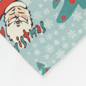 Weihnachtsbaum und Santa-Claus Fleecedecke (Ecke)