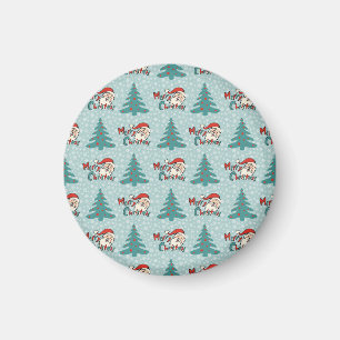 Weihnachtsbaum und Santa-Claus Magnet