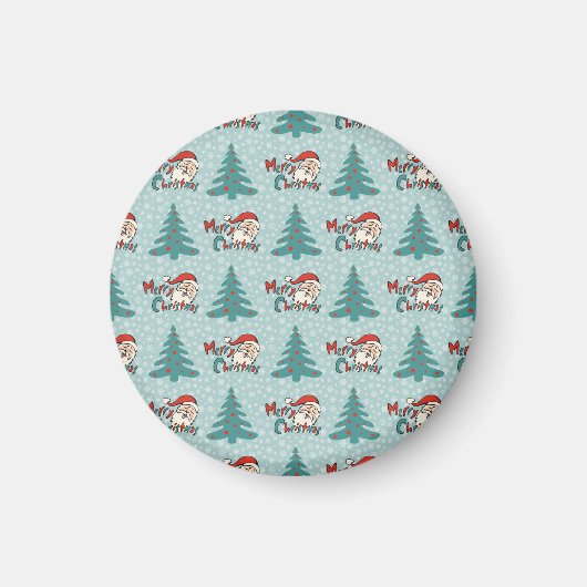 Weihnachtsbaum und Santa-Claus Magnet (Vorne)