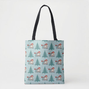 Weihnachtsbaum und Santa-Claus Tasche