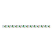 Weihnachtsbaum und Santa Fox Grosgrain Ribbon Ripsband (Vorderseite)