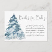 Weihnachtsbaum und Schneebücher für Babydusche Begleitkarte (Vorderseite)