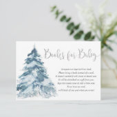 Weihnachtsbaum und Schneebücher für Babydusche Begleitkarte (Stehend Vorderseite)
