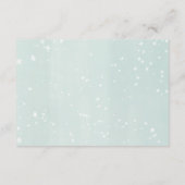 Weihnachtsbaum und Schneebücher für Babydusche Begleitkarte (Rückseite)