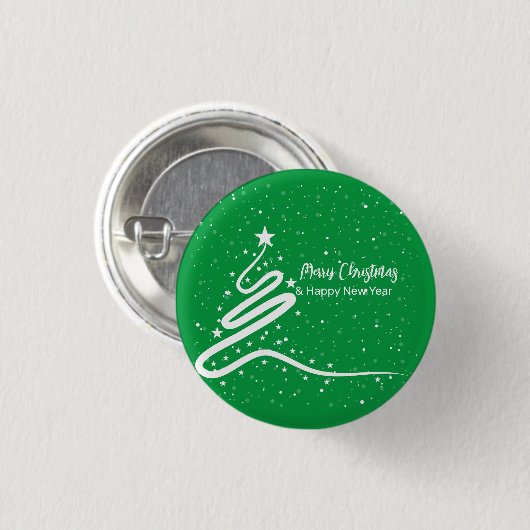 Weihnachtsbaum und Schneefall Button (Vorne & Hinten)
