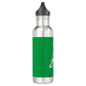 Weihnachtsbaum und Schneefall Edelstahlflasche (Links)