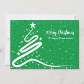 Weihnachtsbaum und Schneefall Einladung (Vorderseite)