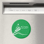 Weihnachtsbaum und Schneefall Magnet (In Situ (Geschirrspüler))