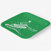 Weihnachtsbaum- und Schneefall-Papier-Teller Pappteller (Gewinkelt)