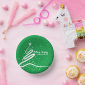 Weihnachtsbaum und Schneefall Papierschüsseln Pappteller (Party)