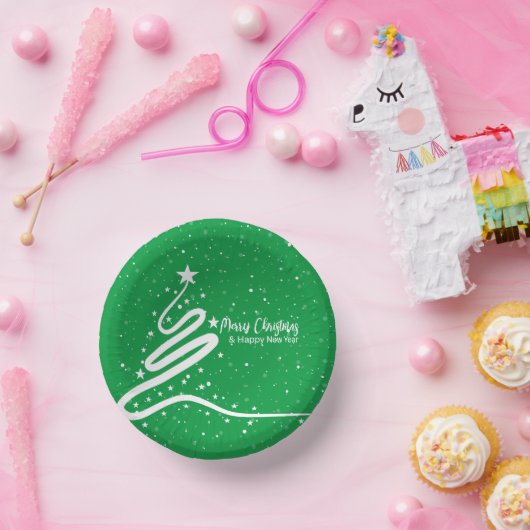 Weihnachtsbaum und Schneefall Papierschüsseln Pappteller (Party)