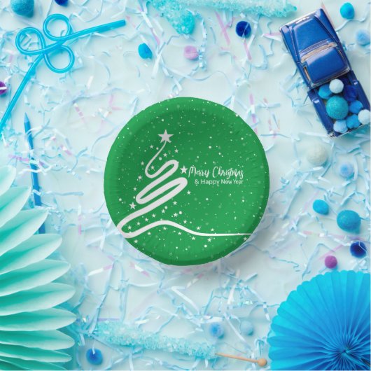 Weihnachtsbaum und Schneefall Papierschüsseln Pappteller (Party)