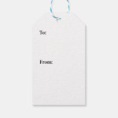 Weihnachtsbaum und Schneefall Rosa Geschenkanhänger (Rückseite)